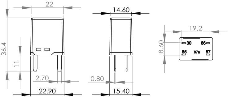 Relay, fuel pump 0986AH0115 - image 3
