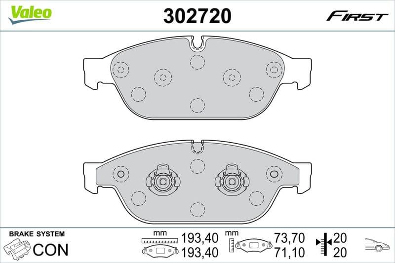 Brake Pad Set, disc brake ESSENTIAL 302720
