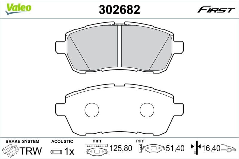 Brake Pad Set, disc brake ESSENTIAL 302682