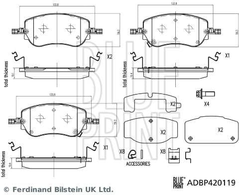 Brake Pad Set, disc brake ADBP420119