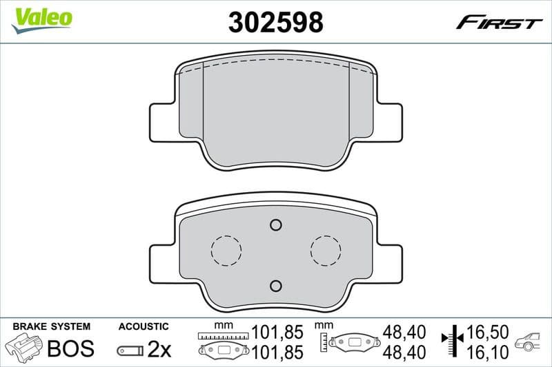 Brake Pad Set, disc brake ESSENTIAL 302598