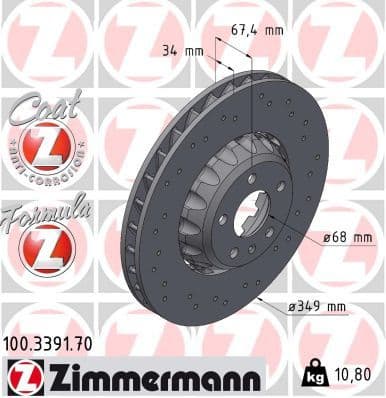 Brake Disc FORMULA Z BRAKE DISC 100.3391.70