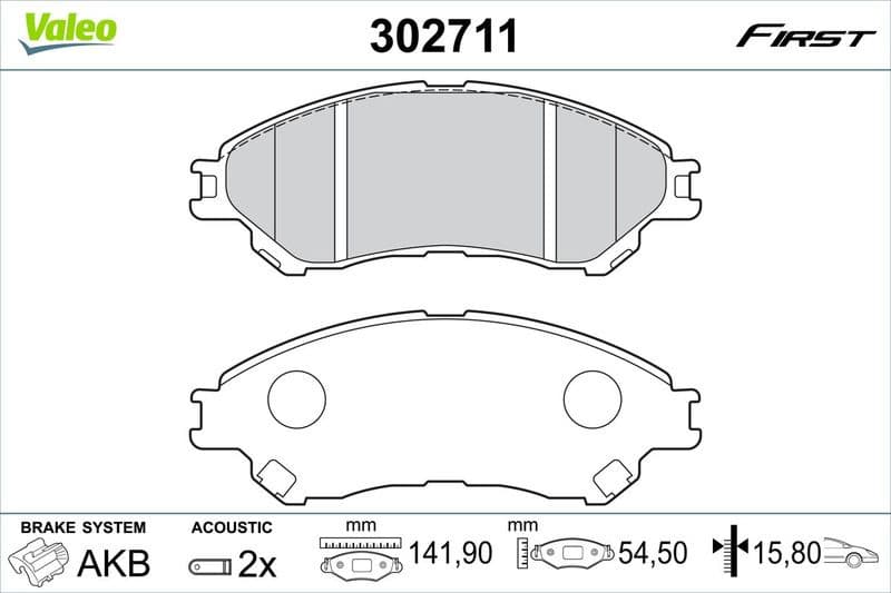 Brake Pad Set, disc brake ESSENTIAL 302711