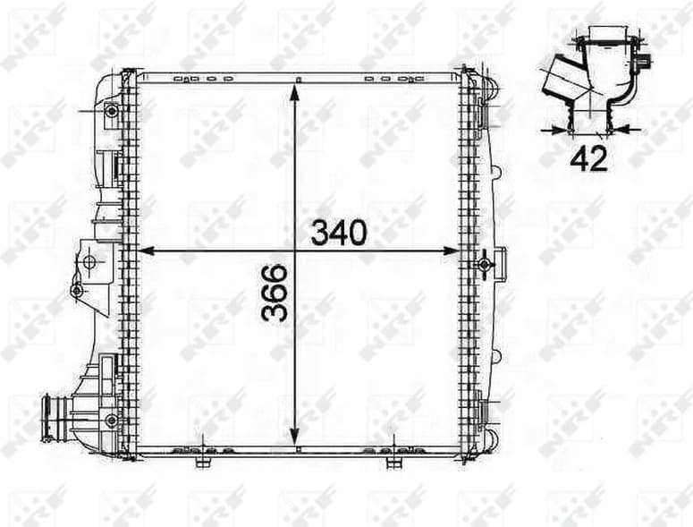 Radiator, engine cooling 58485