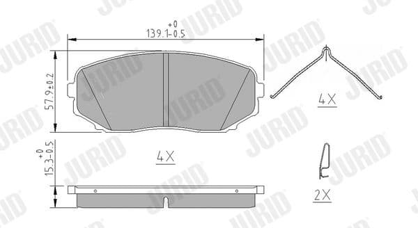 Brake Pad Set, disc brake 574031J - image 2