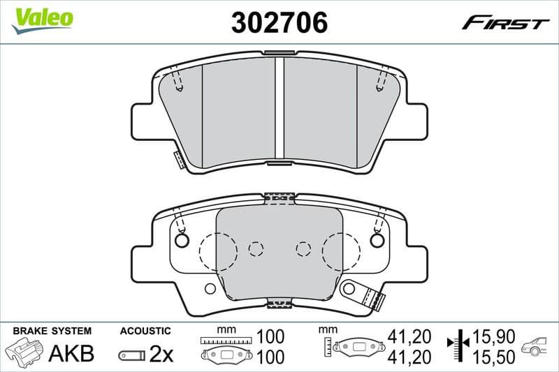 Brake Pad Set, disc brake ESSENTIAL 302706