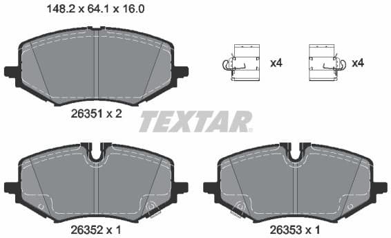 Brake Pad Set, disc brake Q+ 2635102