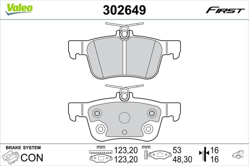Brake Pad Set, disc brake ESSENTIAL 302649