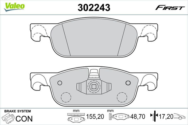 Brake Pad Set, disc brake ESSENTIAL 302243