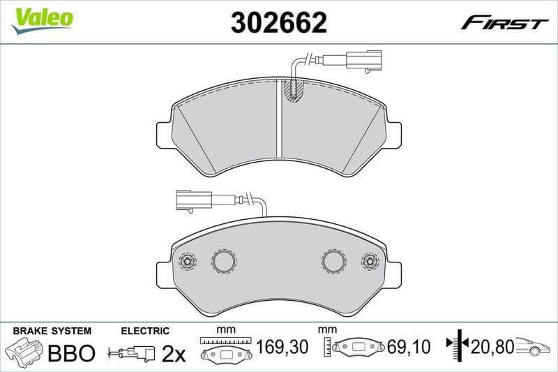 Brake Pad Set, disc brake ESSENTIAL 302662