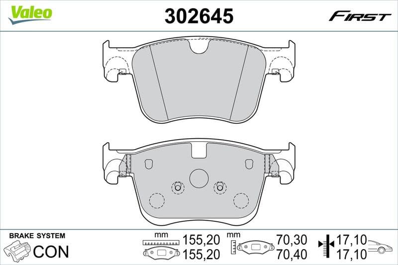 Brake Pad Set, disc brake ESSENTIAL 302645