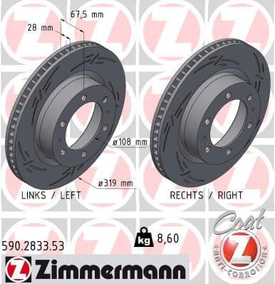 Brake Disc BLACK Z 590.2833.53
