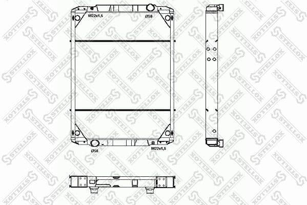 Radiator, engine cooling 81-03324-SX
