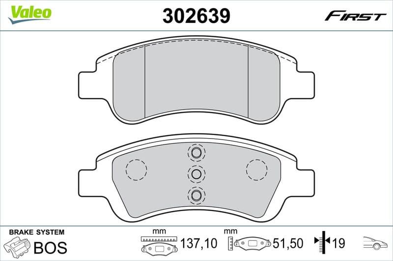Brake Pad Set, disc brake ESSENTIAL 302639