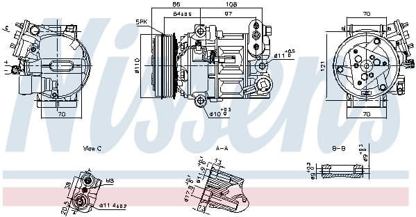 Compressor, air conditioning ** FIRST FIT ** 890591