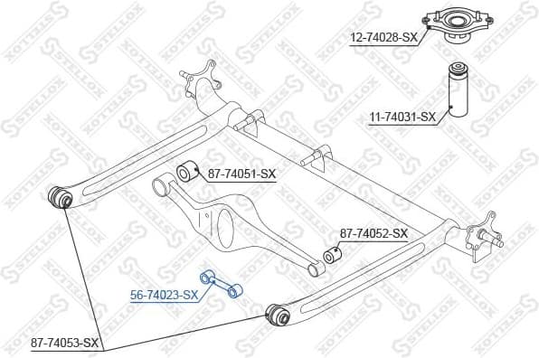 Link/Coupling Rod, stabiliser bar 56-74023-SX - image 2