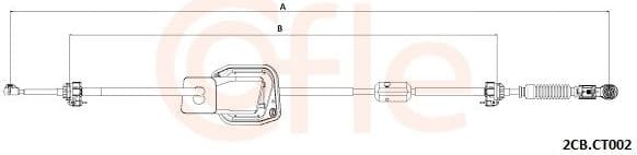 Cable Pull, manual transmission 92.2CB.CT002