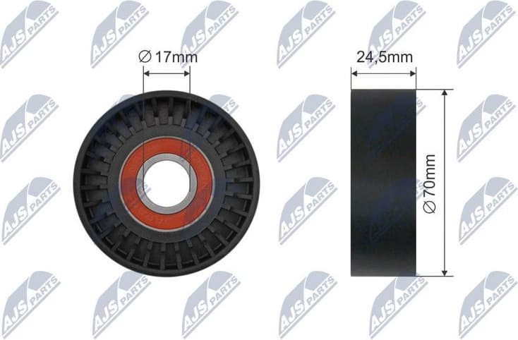 Tensioner Pulley, V-ribbed belt RNK-CT-005