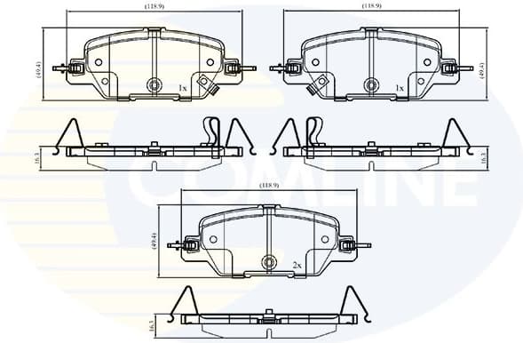 Brake pads rear CBP33301