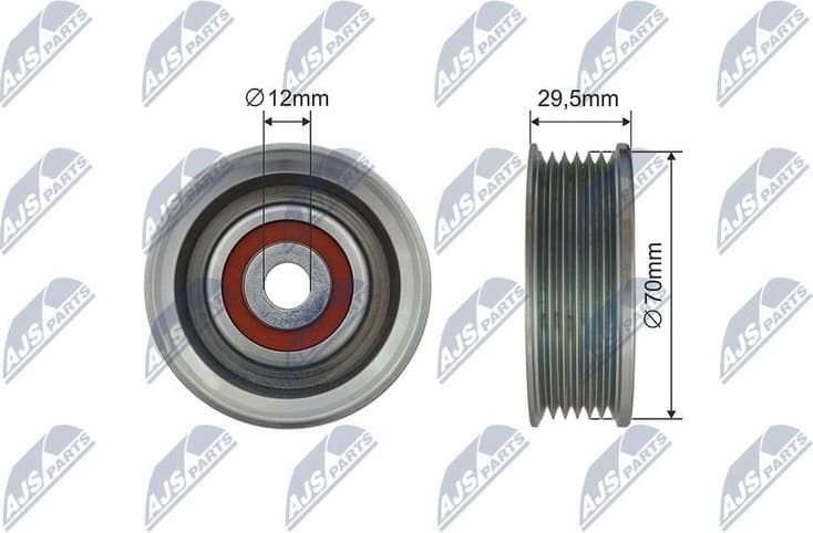 Deflection/Guide Pulley, V-ribbed belt RRK-TY-007