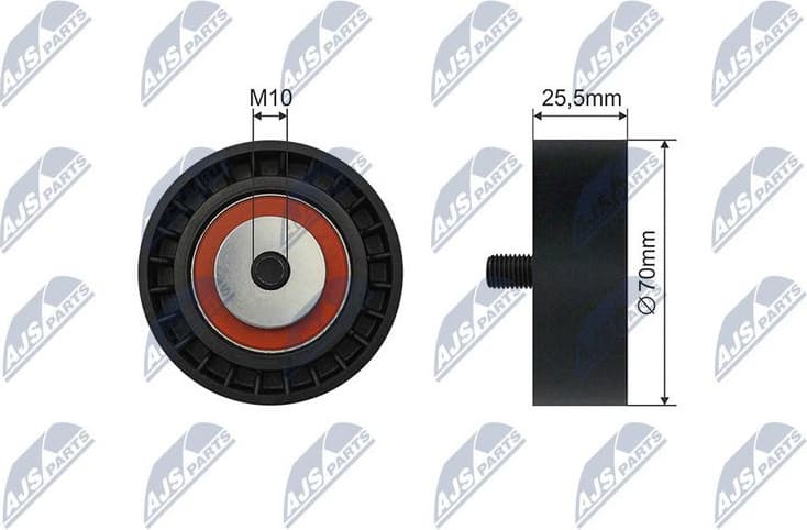 Tensioner Pulley, V-ribbed belt RNK-BM-047