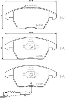 Brake Pad Set, disc brake PRIME LINE P85146