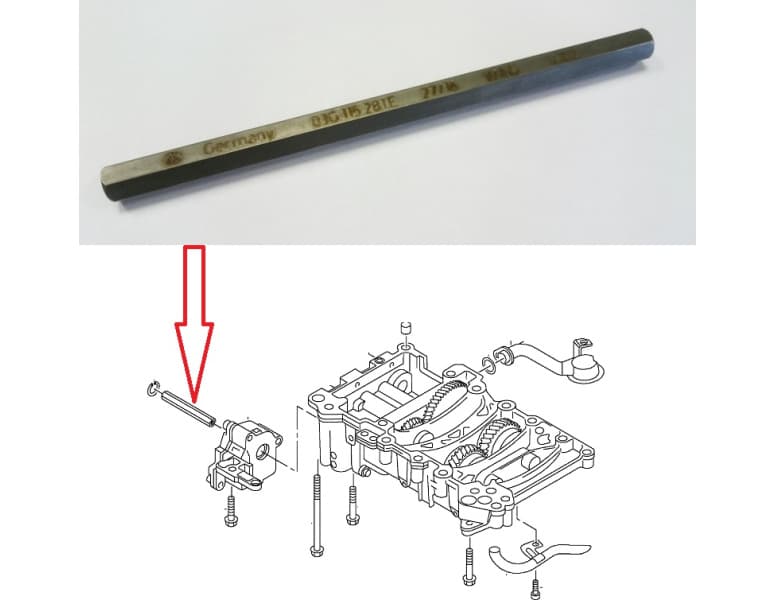 Shaft oil pump drive 03G115281E