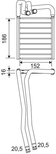 Heat Exchanger, interior heating 811605