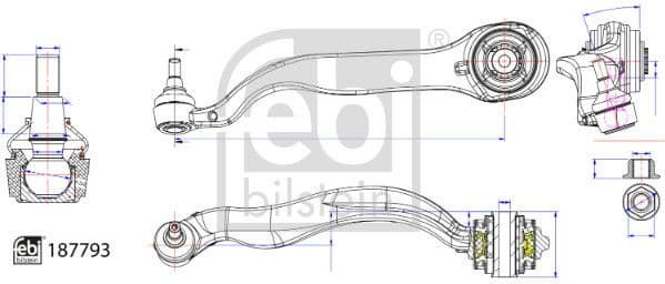 Control/Trailing Arm, wheel suspension 187793