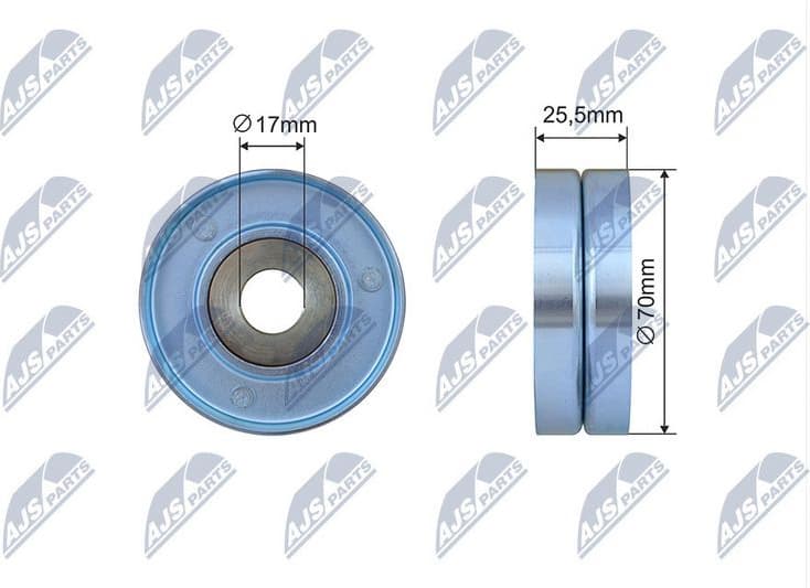 Tensioner Pulley, V-ribbed belt RNK-BM-054