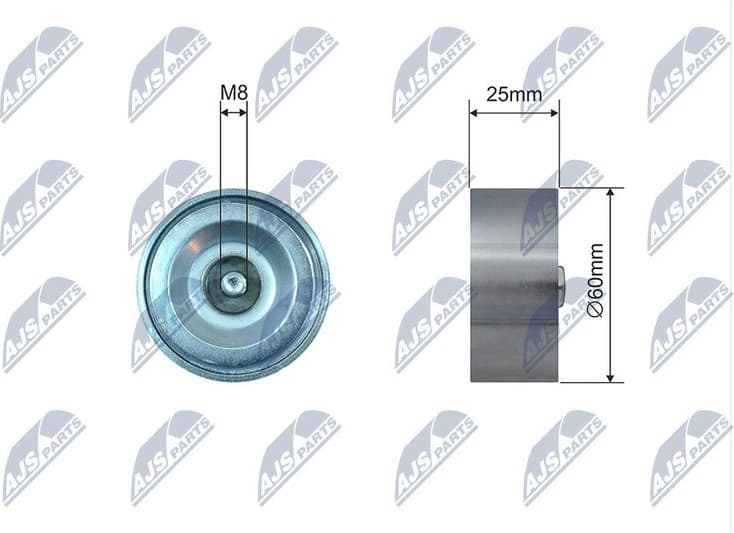 Tensioner Pulley, V-ribbed belt RNK-RE-026