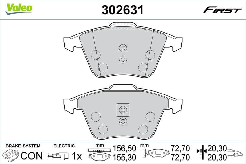 Brake Pad Set, disc brake ESSENTIAL 302631