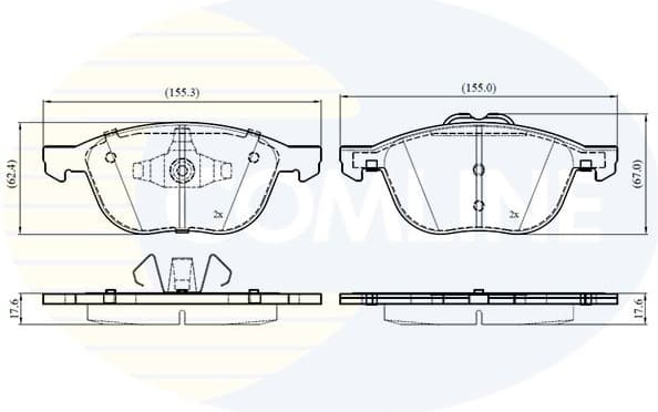 Brake pads front CBP03654