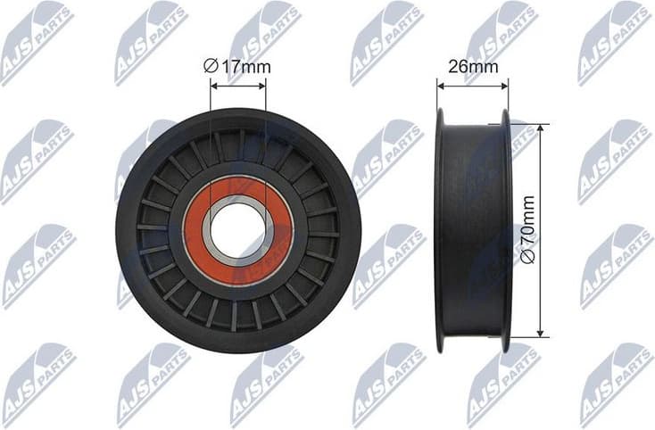 Tensioner Pulley, V-ribbed belt RNK-ME-051