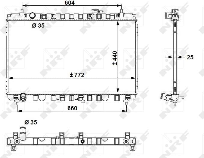 Radiator, engine cooling 53056