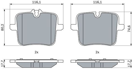 Brake pads rear, Top Quality GDB2519