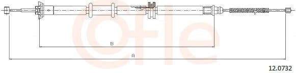 Cable Pull, parking brake 92.12.0732