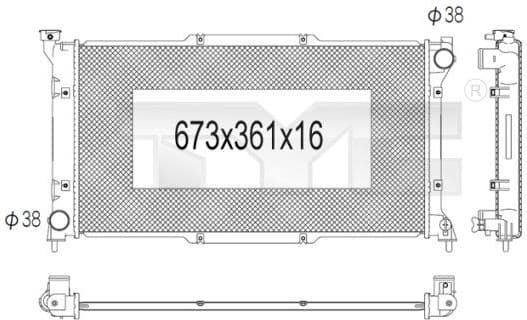 Radiator, engine cooling 734-1003