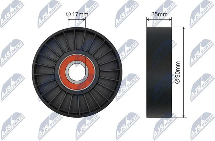 Tensioner Pulley, V-ribbed belt RNK-PE-013