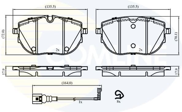 Brake pads front CBP22867