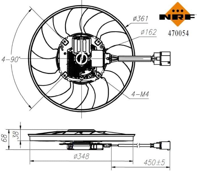 Fan, engine cooling 470054