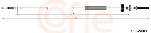 Cable Pull, parking brake 92.1E.BW003