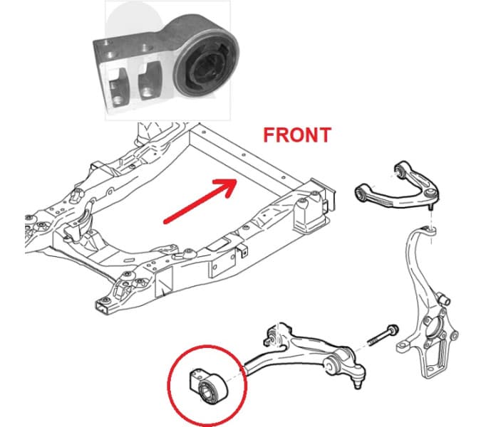 Silentblock front axle 87-08650