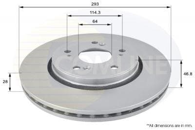 Brake disc, 1pcs FRONT ADC0560V