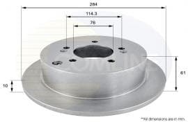 Brake disc, 1pcs REAR ADC1036
