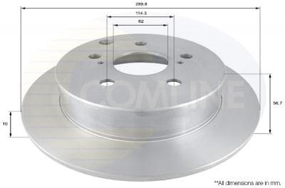 Brake disc, 1pcs REAR ADC01135