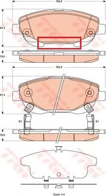 Brake Pad Set, disc brake GDB3518