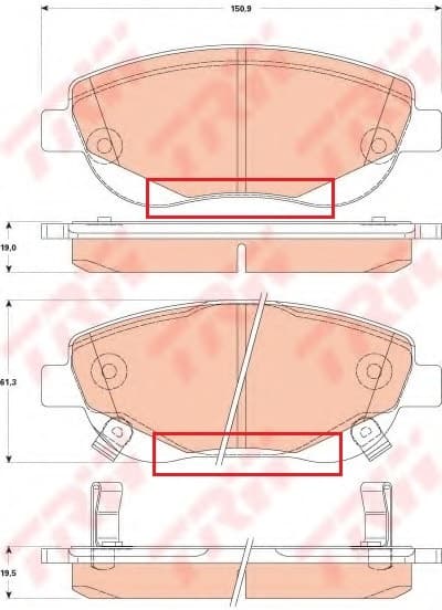 Brake Pad Set, disc brake GDB3511