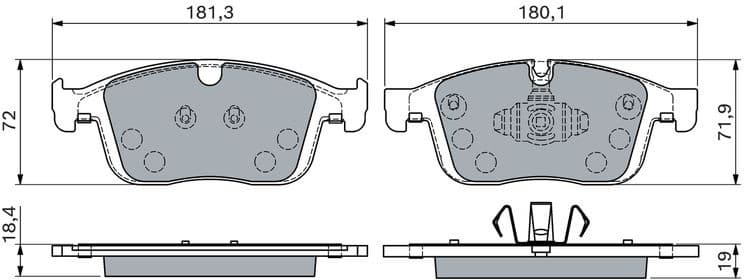 Brake Pad Set, disc brake 0986460131