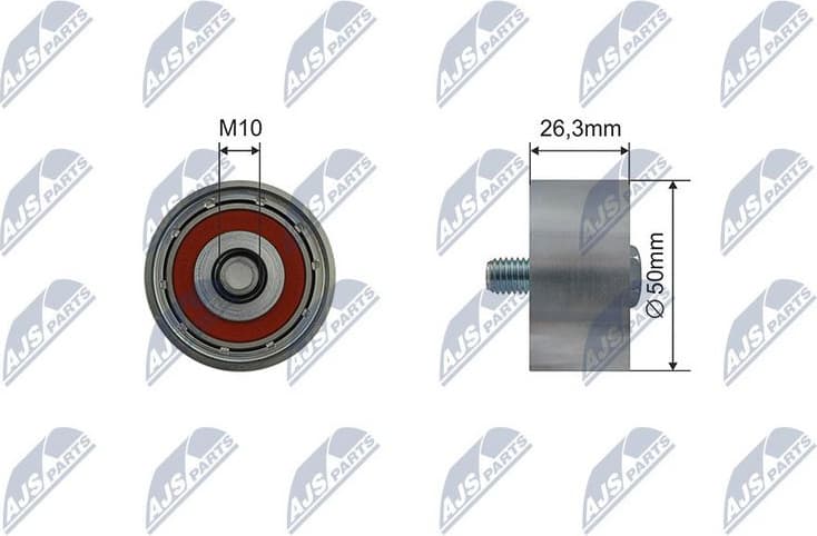 Tensioner Pulley, V-ribbed belt RNK-KA-014
